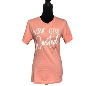 Bella - Canvas Short Sleeve "Wine Girl Wasted" T - Shirt - Women's Size Small